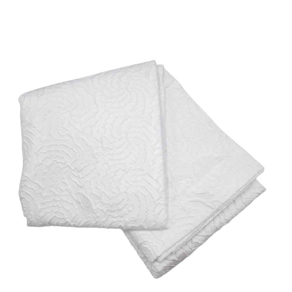 DKNY Microsculpt Fabric Shower Curtain White Textured 72x72in - Picture 4 of 9